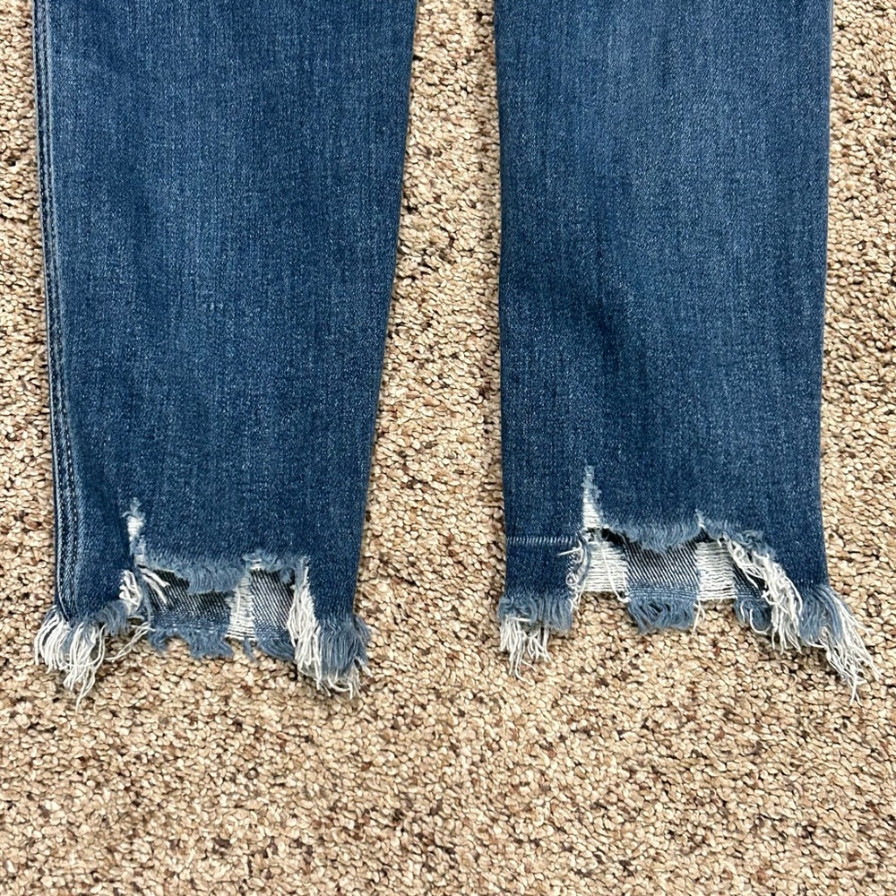 KanCan High Rise Skinny Frayed Raw Hem Denim Button Fly Ankle Jeans Women’s 29 - Picture 12 of 16